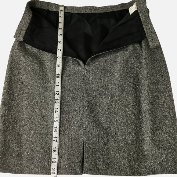 VTG Designer Algo Couture Tweed Skirt Suit Mink Fur Trim Wool Silk Cocktail 8 - Picture 9 of 10